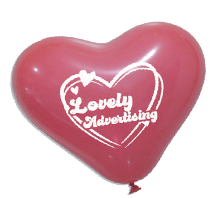 Ballon publicitaire en forme de coeur