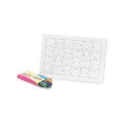 Puzzle Zeta 24 Pièces. 4 Crayons Inclus